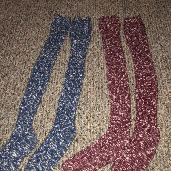 2 pairs of knee high socks